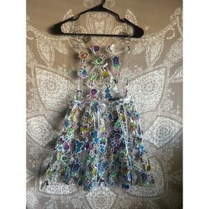 NWT DollsKill Club EXX ELECTRO TERRESTRIAL CLEAR OVERALL DRESS